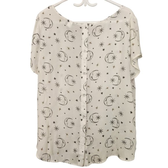 Torrid Moon and Stars Blouse Size 2 - Picture 4 of 5